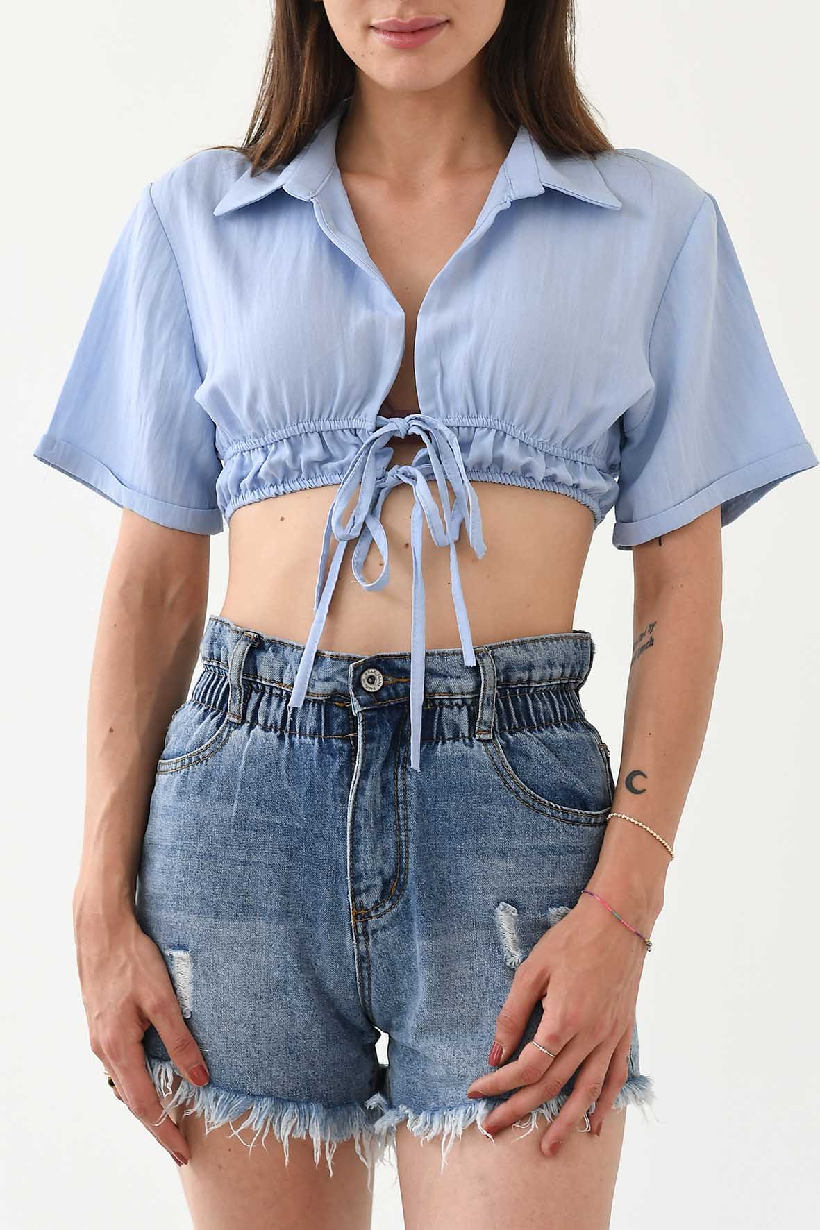 Cro top camicia con lacci TABLOIT.IT Tabloit