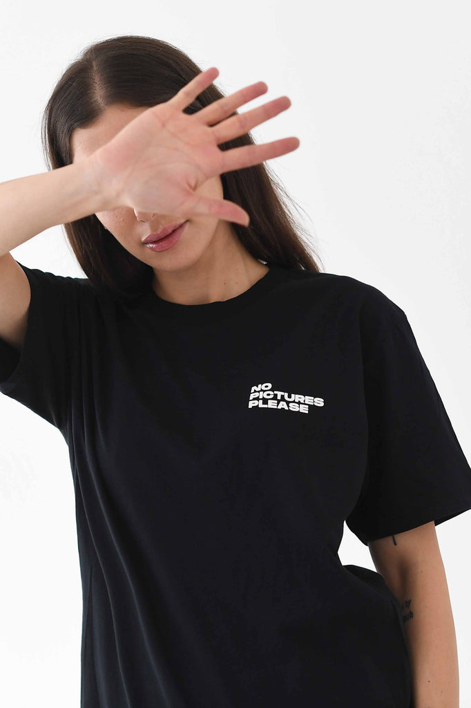 T-shirt unisex oversize NO PICTURE PLEASE - Tabloit.it